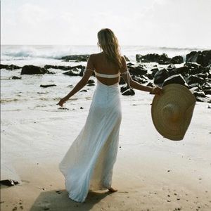 White silky abella dress